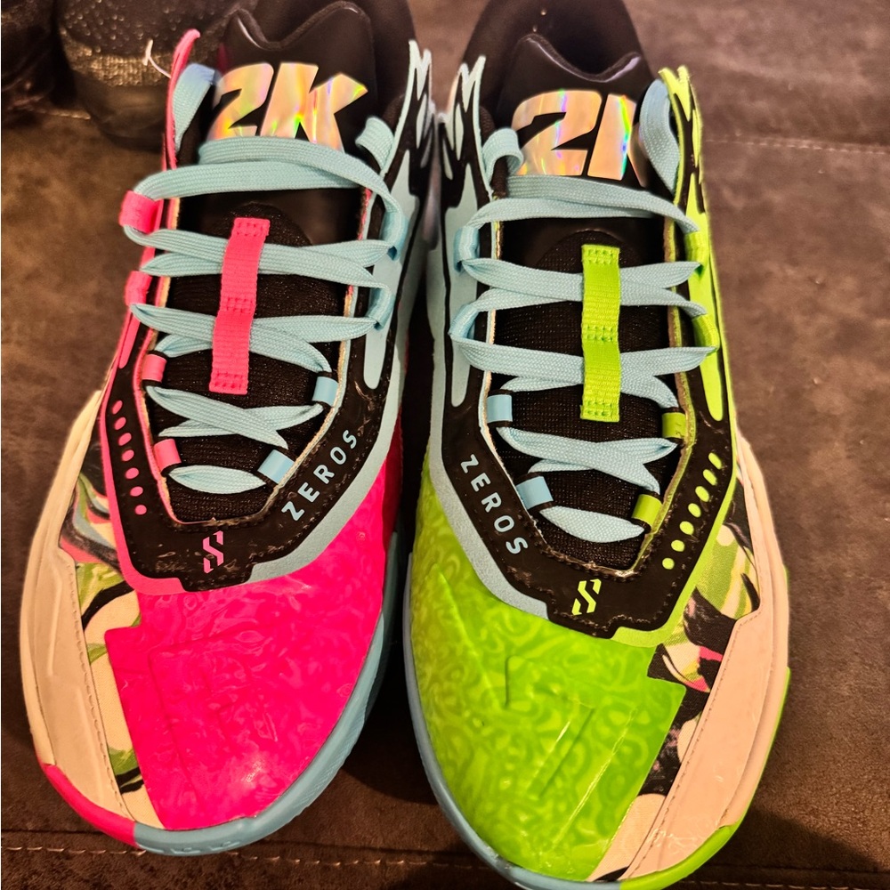 adidas Athletic Shoes - Pink, Green, Black